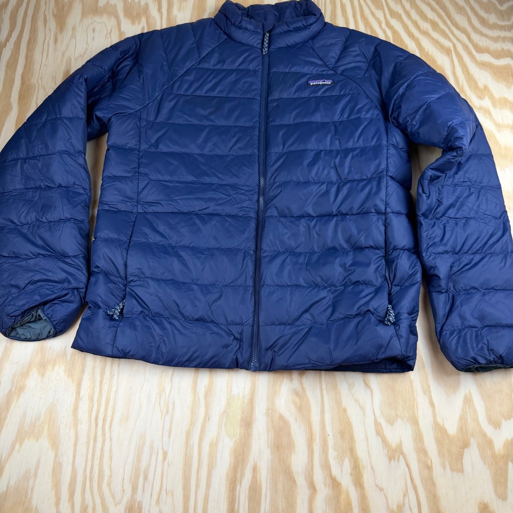Patagonia Kids XXL 16-18 Down Sweater Jacket Navy Blue Puffer NetPlus Shell